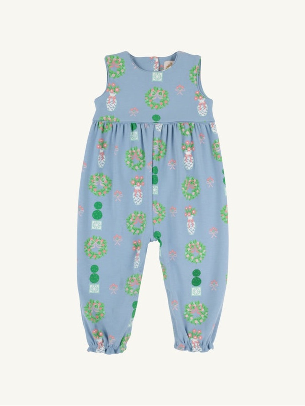 TBBC Sleeveless Rebecca Romper, Topiaries and Tangerines, 0-6M